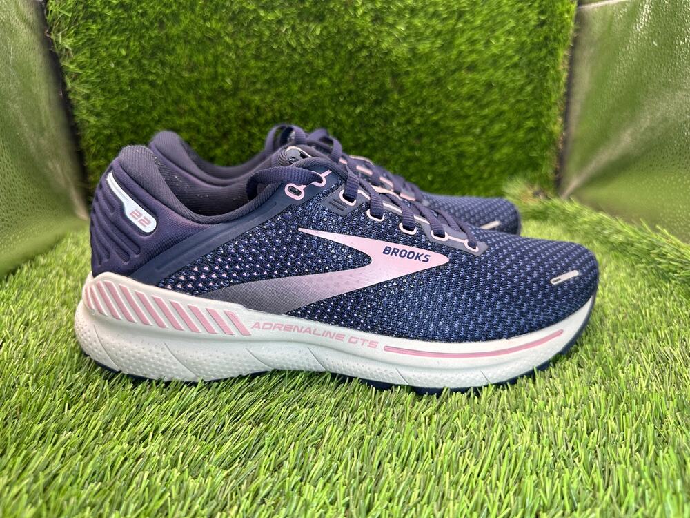 Brooks Adrenaline GTS 22 1203531B486 Athletic Sneaker Womens 9B Blue Mesh Sports